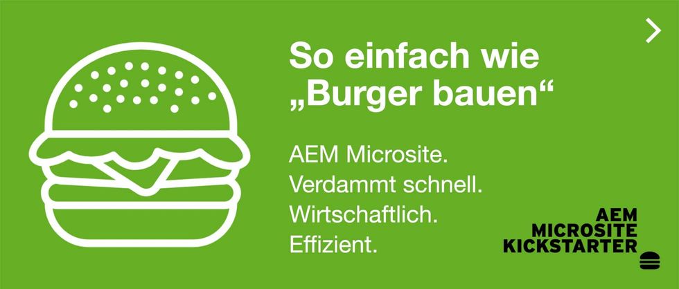 AEM Microsite Kickstarter - So einfach wie Burger bauen
